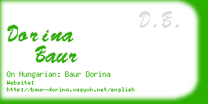 dorina baur business card